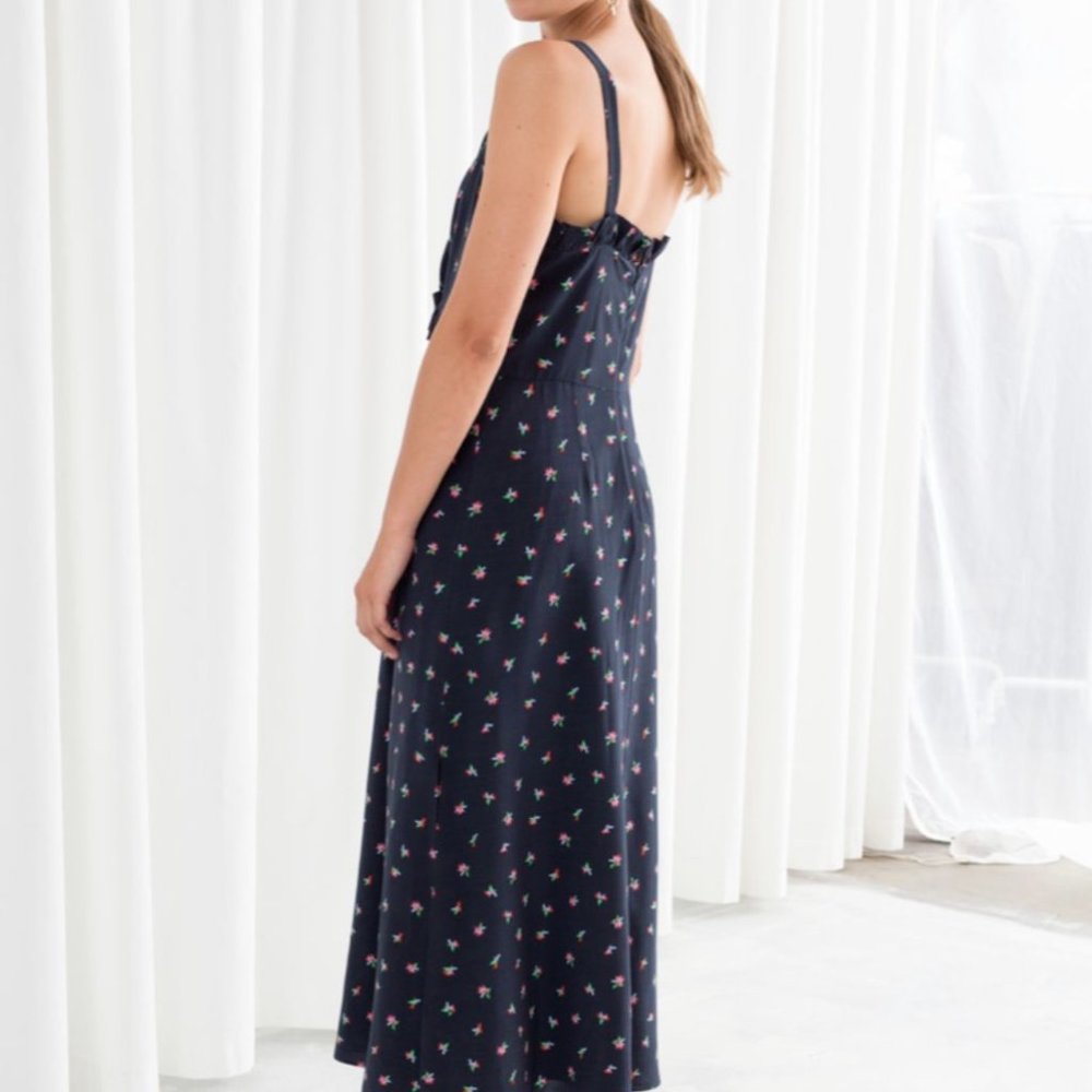 [NWT] & other stories ruffle midi dress